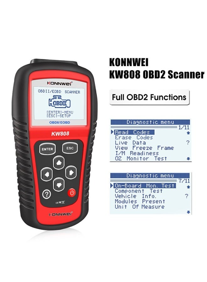 Konnwei KW808  OBDII EOBD scanner car code reader tester diagnostic - Image 4